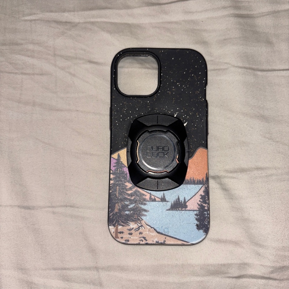 iPhone 15 quad lock and Multicolor Phone Case Pela Case